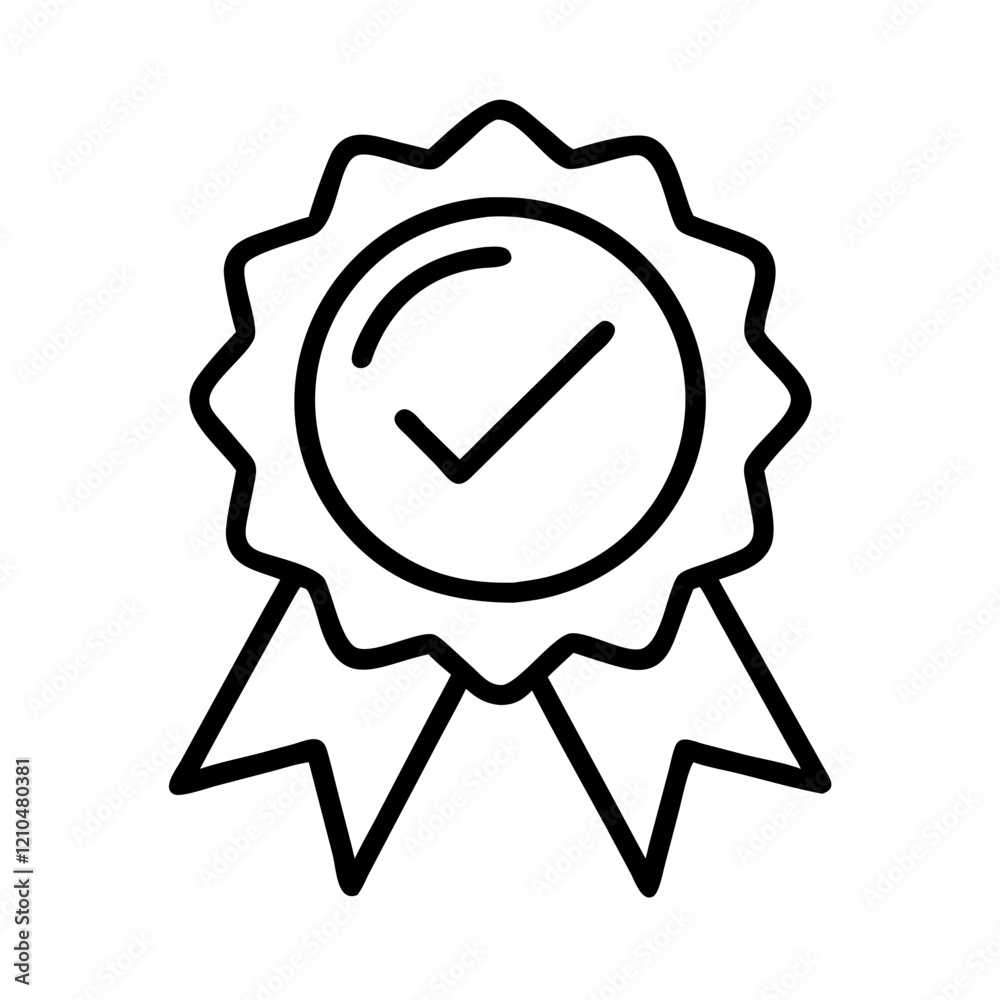 success badge icon, success badge line art - simple line art of success badge, perfect for success badge logos and icons success badge icon, success badge line art - simple line art of success badge, perfect for success badge logos and icons