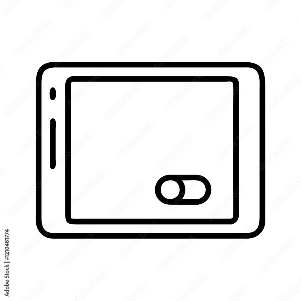 tablet icon, tablet line art - simple line art of tablet, perfect for tablet logos and icons tablet icon, tablet line art - simple line art of tablet, perfect for tablet logos and icons