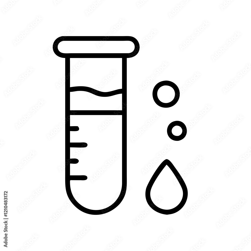 test tube icon, test tube line art - simple line art of test tube, perfect for test tube logos and icons test tube icon, test tube line art - simple line art of test tube, perfect for test tube logos and icons