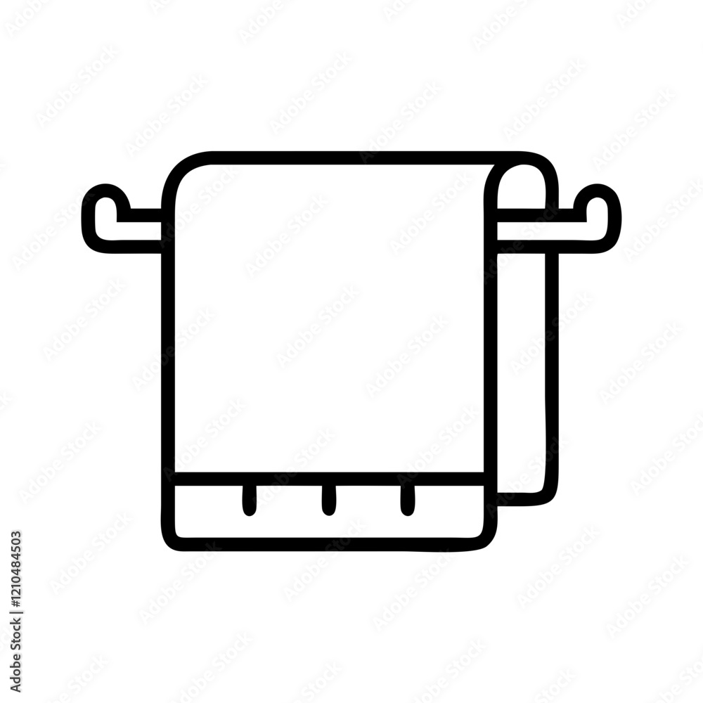 towel icon, towel line art - simple line art of towel, perfect for towel logos and icons towel icon, towel line art - simple line art of towel, perfect for towel logos and icons