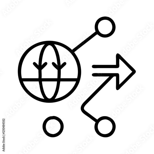 traceroute icon, traceroute line art - simple line art of traceroute, perfect for traceroute logos and icons