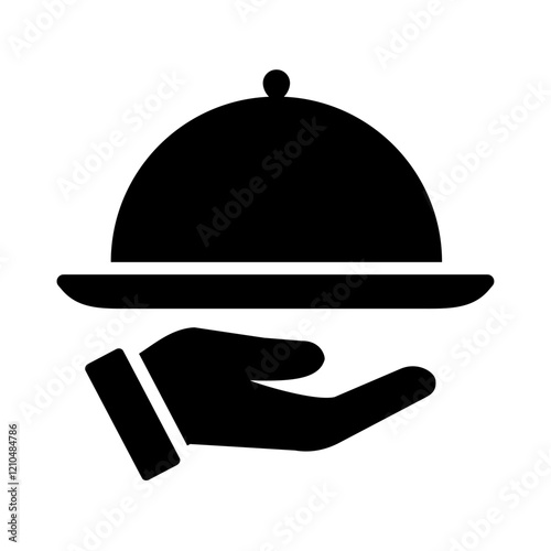 serving tray icon. Waiter icon