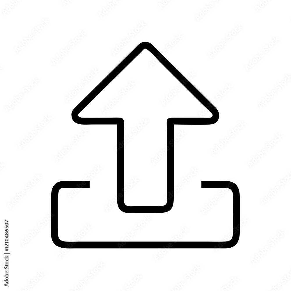 upload arrow icon, upload arrow line art - simple line art of upload arrow, perfect for upload arrow logos and icons upload arrow icon, upload arrow line art - simple line art of upload arrow, perfect for upload arrow logos and icons