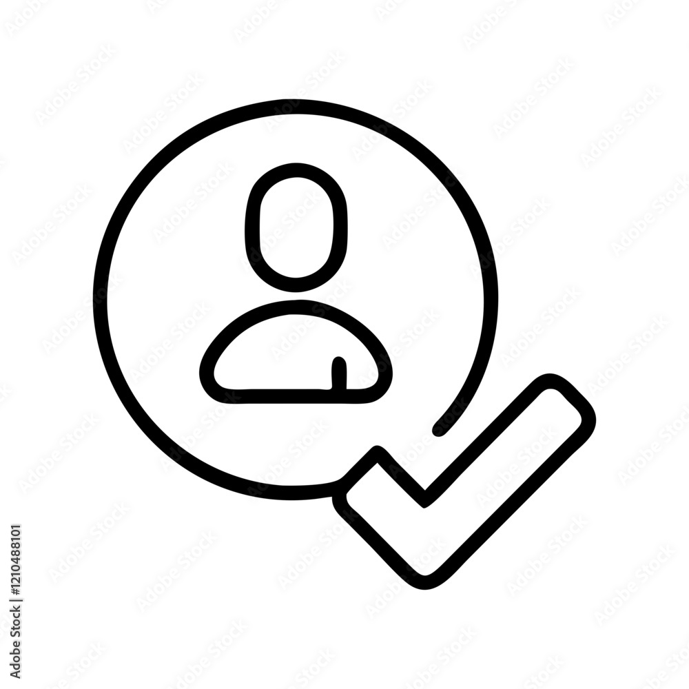 verified icon, verified line art - simple line art of verified, perfect for verified logos and icons