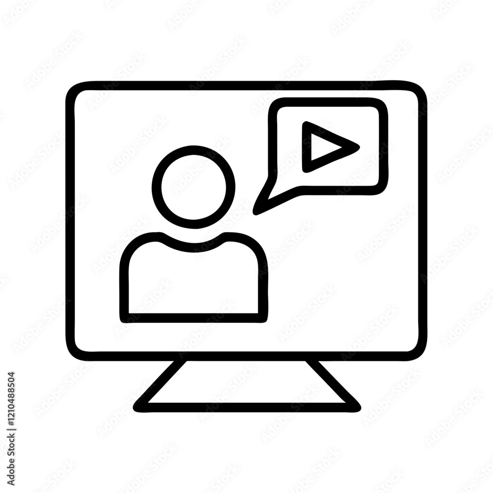 video call icon, video call line art - simple line art of video call, perfect for video call logos and icons video call icon, video call line art - simple line art of video call, perfect for video call logos and icons