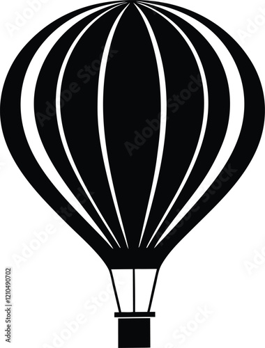 Hot Air Balloon silhouette,Hot Air Balloon black silhouette icon