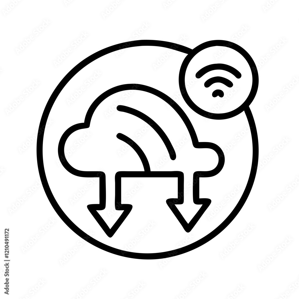 wan icon, wan line art - simple line art of wan, perfect for wan logos and icons wan icon, wan line art - simple line art of wan, perfect for wan logos and icons