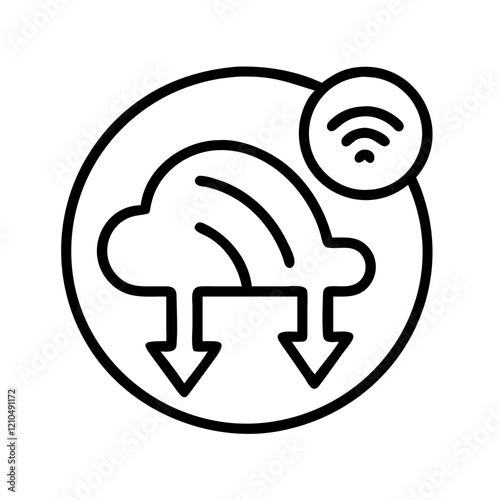 wan icon, wan line art - simple line art of wan, perfect for wan logos and icons