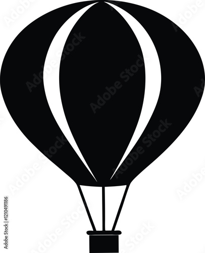 Hot Air Balloon silhouette,Hot Air Balloon black silhouette icon