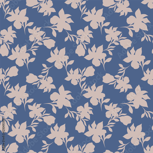 Seamless pattern with floral background