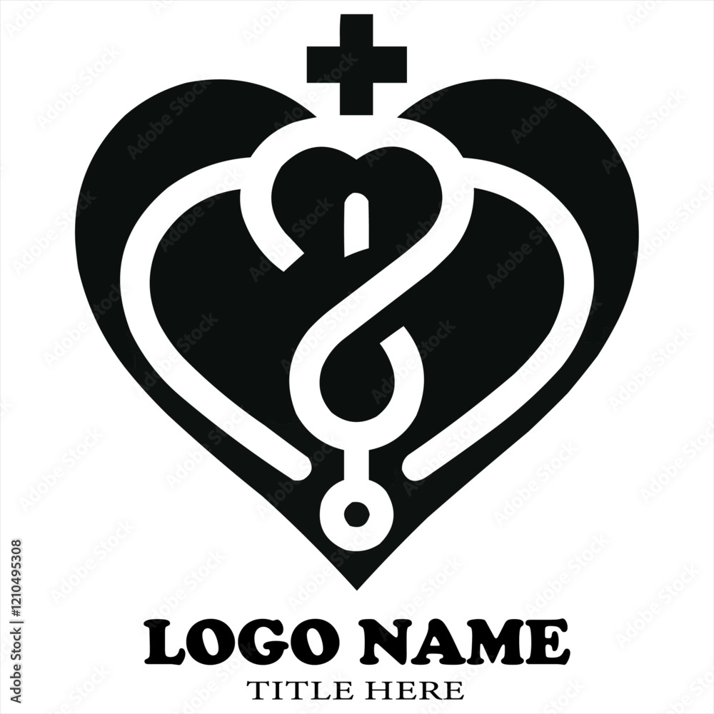 Fototapeta premium MEDICAL WITH HEART LOGO 
