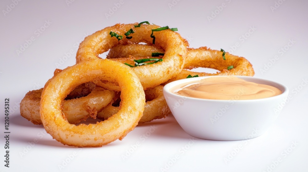 Crispy Fried Onion Rings with Creamy Dip Crispy Fried Onion Rings with Creamy Dip