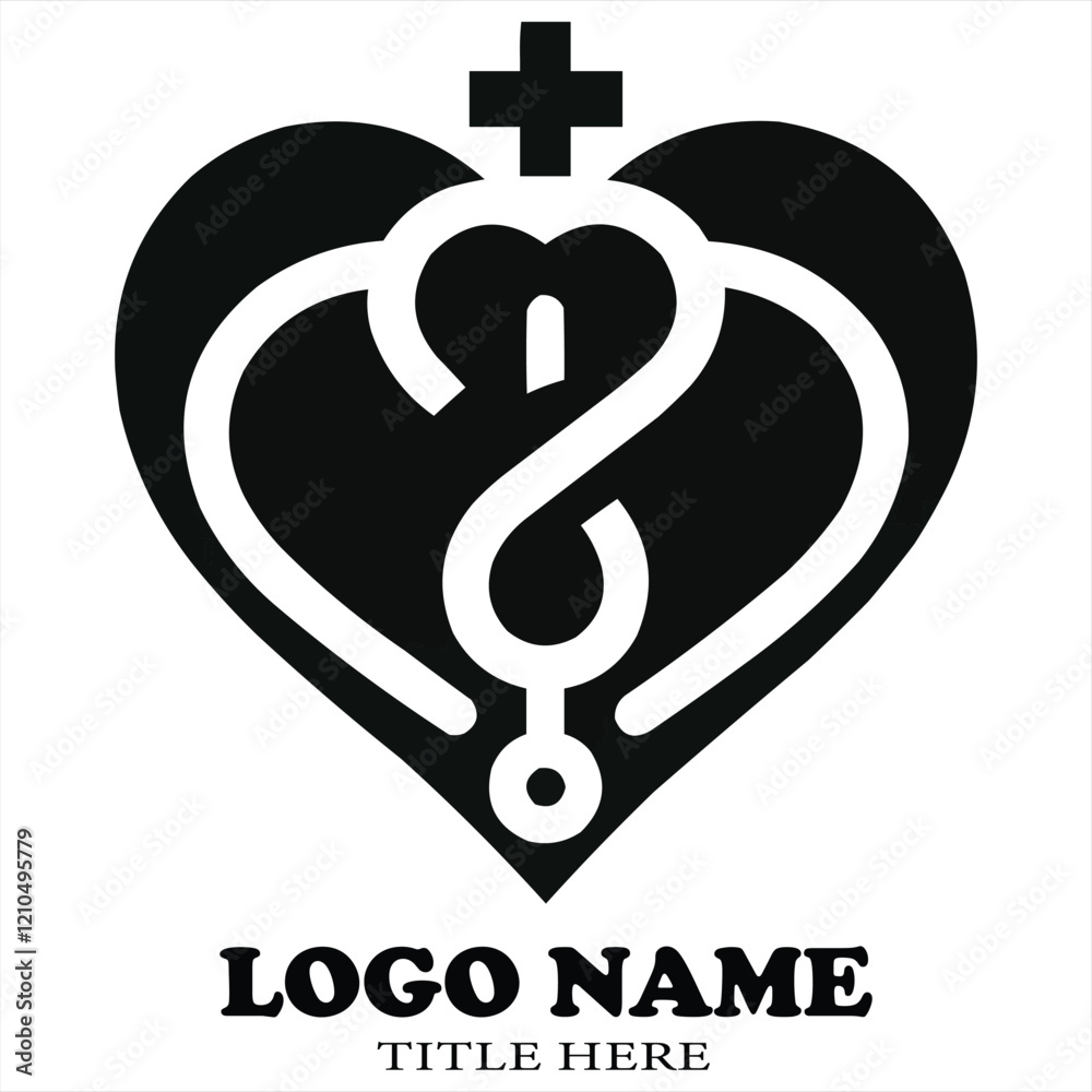 Fototapeta premium MEDICAL WITH HEART LOGO