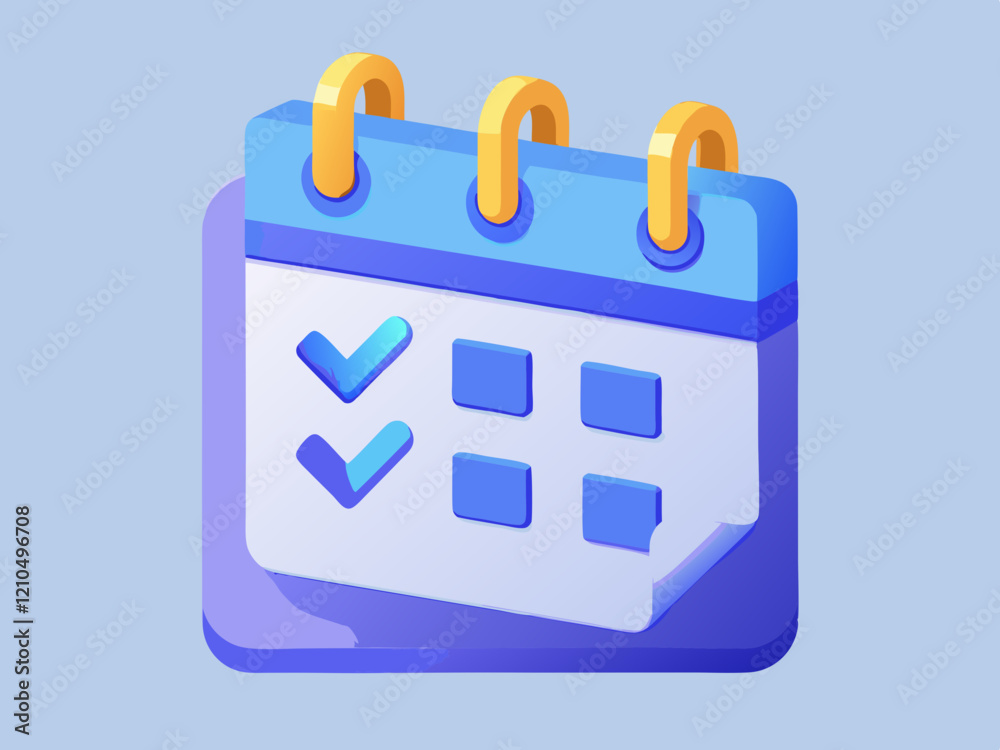 3d Calendar with checkmark or checklist icon. Minimal cartoon blue calendar with tick mark icon creative design icon. time management, appointment, reminder, schedule time concept. 3d rendering. 3d Calendar with checkmark or checklist icon. Minimal cartoon blue calendar with tick mark icon creative design icon. time management, appointment, reminder, schedule time concept. 3d rendering.