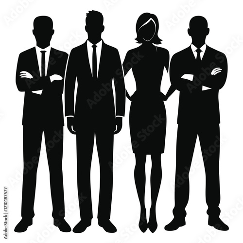 Wallpaper Mural Business People Silhouette Vector Illustration Torontodigital.ca