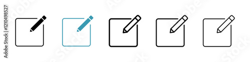 Register icons in black and blue set