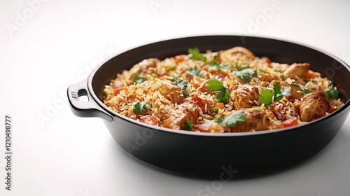 Mutton Biryani Dish in a Vector Cartoon Style Isolated
