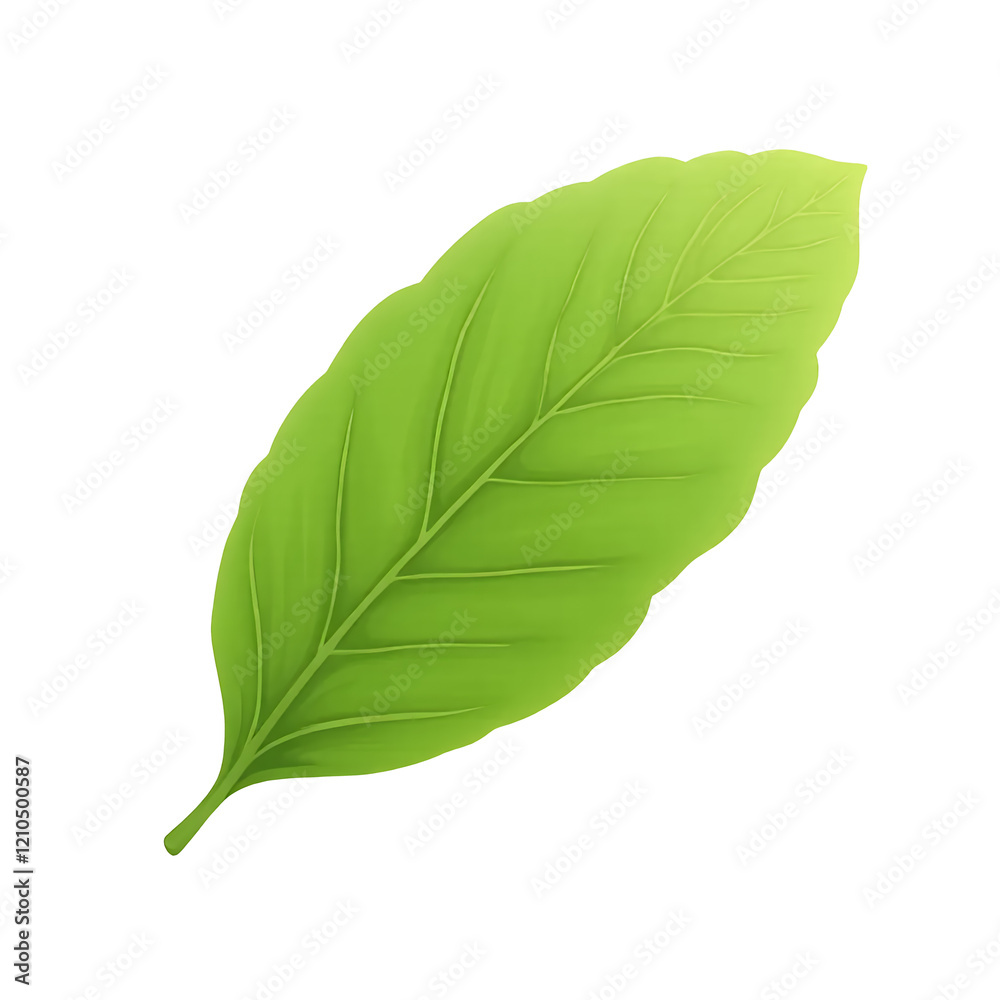 Fototapeta premium Green Leaf Isolated, Single Leaf, Plant Leaf, Nature Leaf