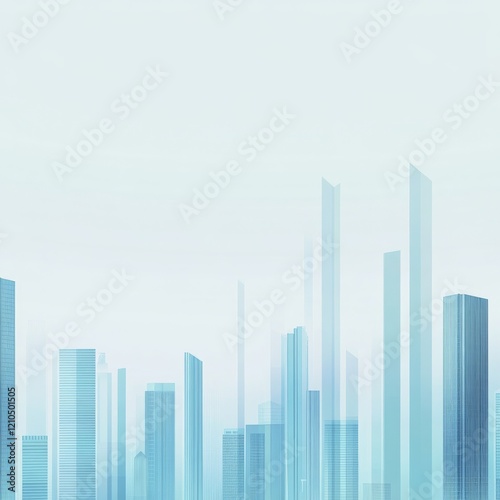 clean minimalist background featuring buildings, finance, audit, with light colors, light blue, fading down, designed for a corporate presentation 