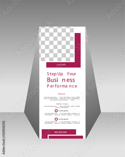 Modern roll up banner template, Standee template, X-banner template.