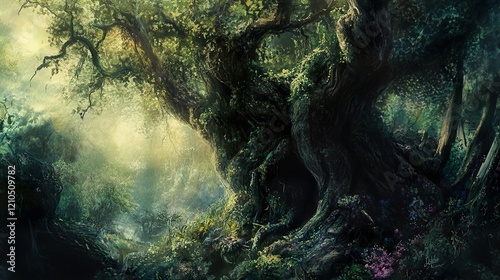 Enchanted Forest: A Mystical Woodland Scene