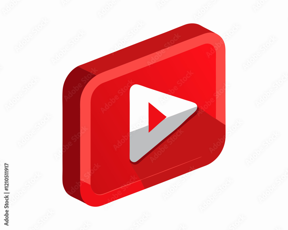 3d Realistic Playing videos website player browser icon isolated on white background. Minimal red videos player icon. Playing video player entertainment concept, streaming videos concept. 3d. 3d Realistic Playing videos website player browser icon isolated on white background. Minimal red videos player icon. Playing video player entertainment concept, streaming videos concept. 3d.