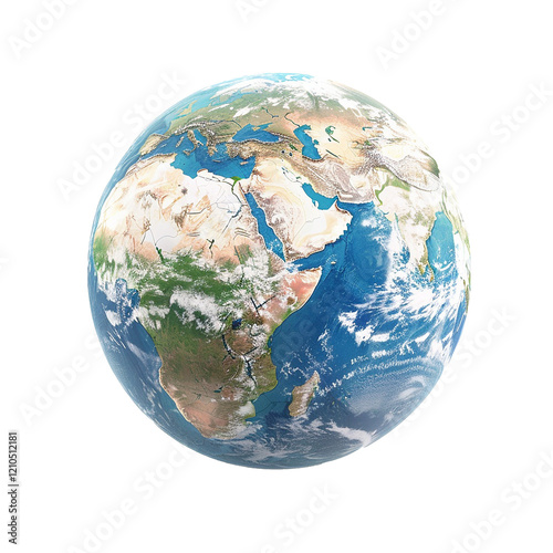 Earth Globe Africa Middle East Asia view Global map Planet Earth,