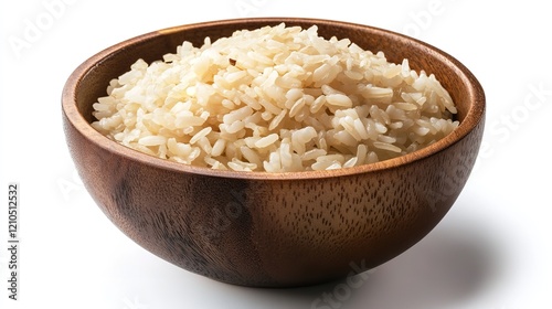 Pulihora Rice Dish on Bowl Isolated on White Background