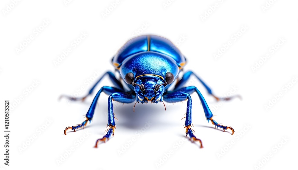 Vibrant Blue Beetle Closeup Macro Photography Vibrant Blue Beetle Closeup Macro Photography