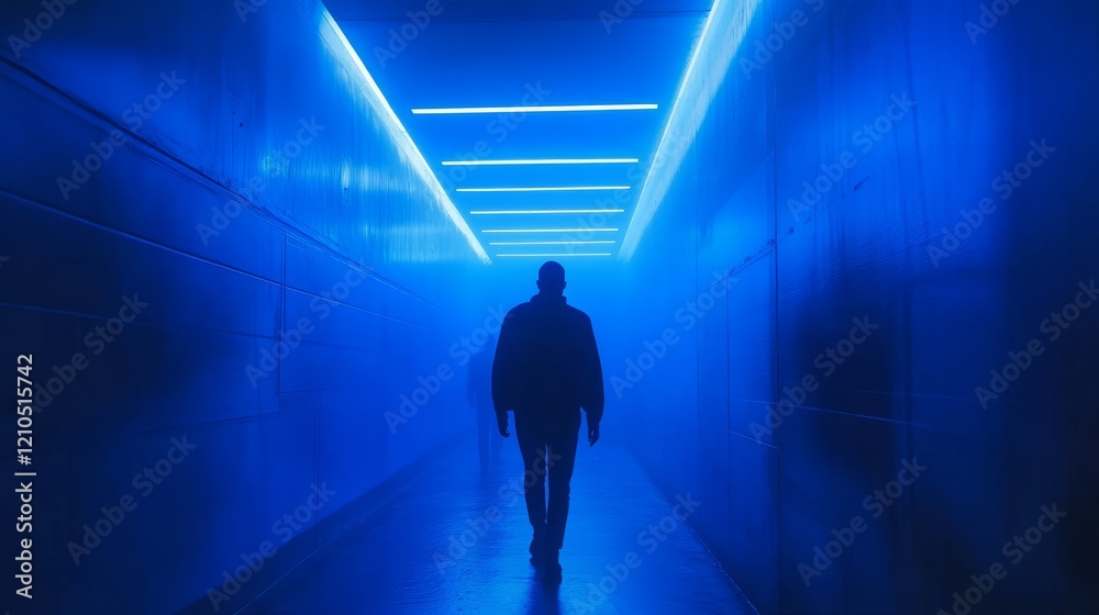 futuristic corridor with blue glowing lights, sci-fi interior, high detail and depth futuristic corridor with blue glowing lights, sci-fi interior, high detail and depth