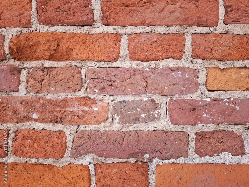 Obraz premium Red brick wall texture. Texture for background or realistic visualization.