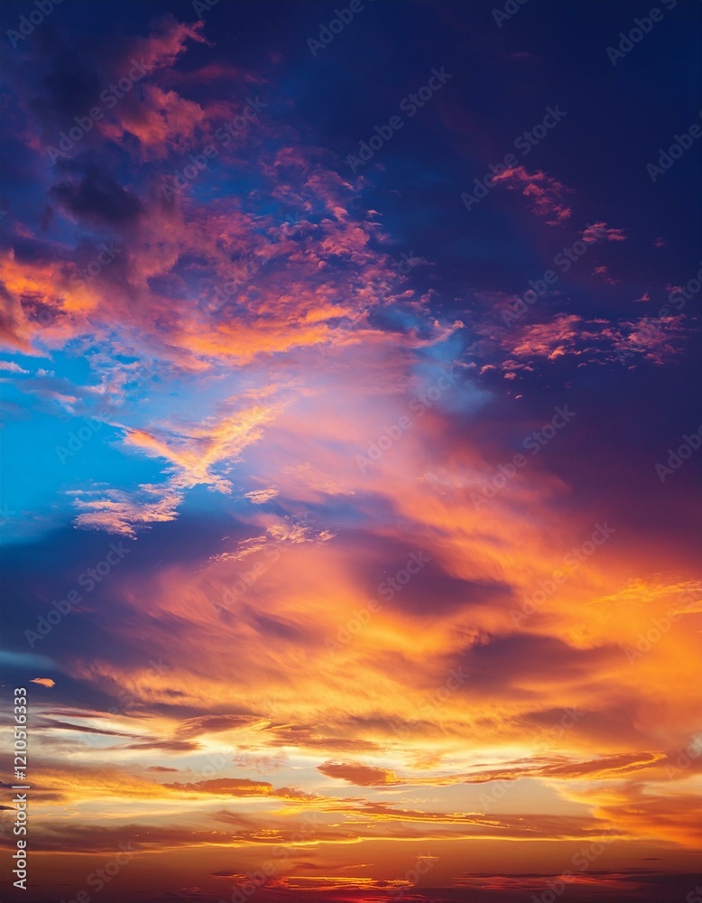 Fototapeta premium Vivid sunset sky