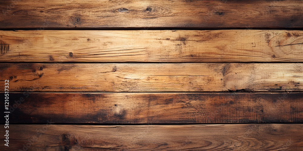 Fototapeta premium Rustic wooden textured planks with rich natural grain for backgrounds and designs : Generative AI