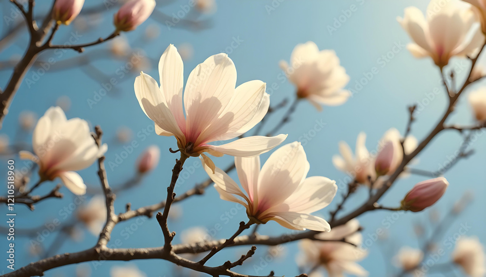 Bonitas ramas de cerezo en flor en primavera Bonitas ramas de cerezo en flor en primavera