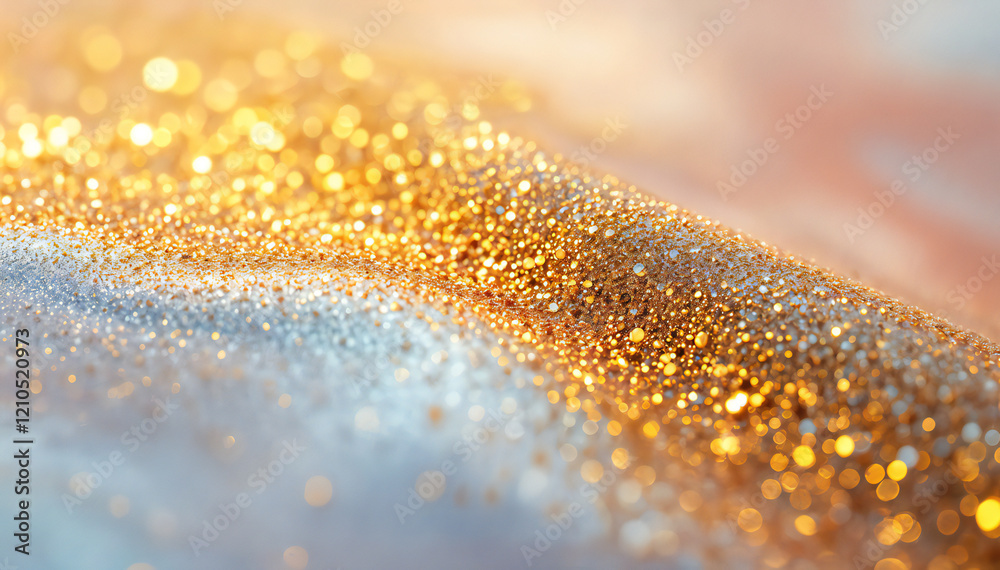 golden glitter sprinkled, creates an elegant and luxurious texture, sparkling brilliantly golden glitter sprinkled, creates an elegant and luxurious texture, sparkling brilliantly