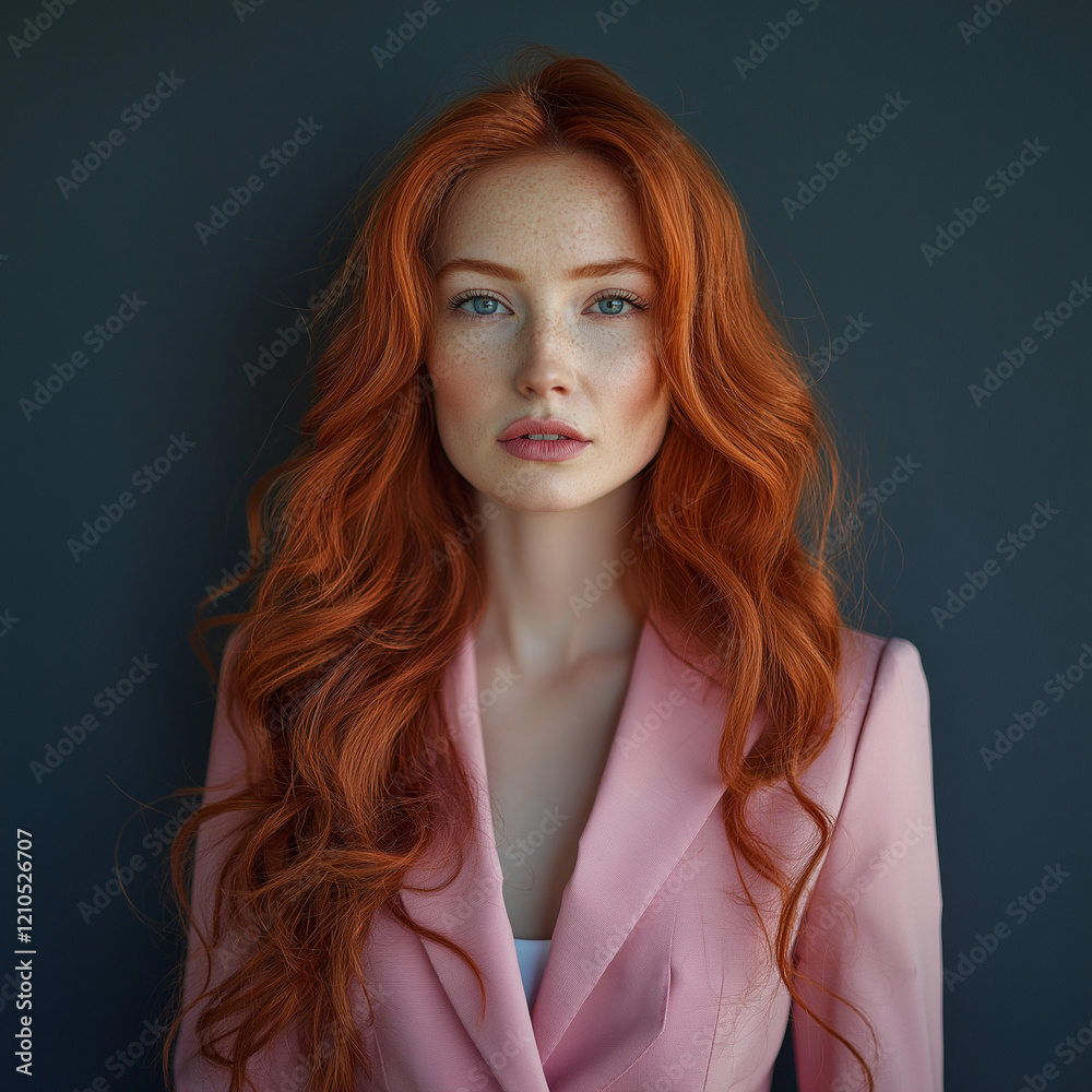 Fashion portrait of a young woman studio setting high-quality image soft lighting close-up view contemporary style Fashion portrait of a young woman studio setting high-quality image soft lighting close-up view contemporary style