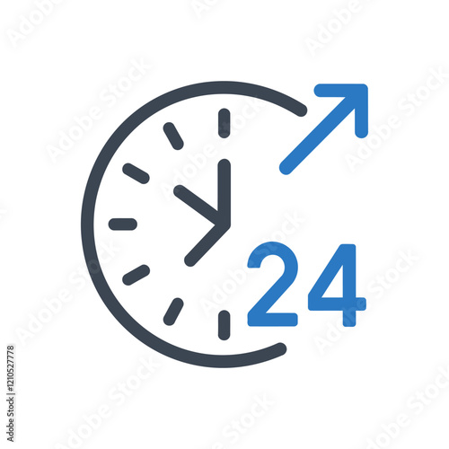 Clock 24 Hours Icon