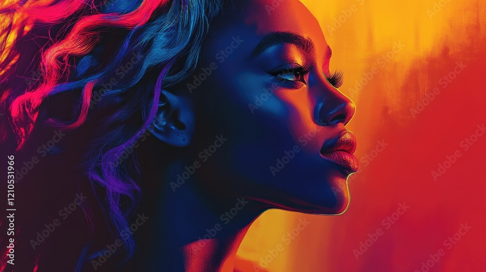 A high-resolution image of a woman with vibrant hair color and an ombr effect, highlighting the gradual transition from dark to light tones. A high-resolution image of a woman with vibrant hair color and an ombr effect, highlighting the gradual transition from dark to light tones.