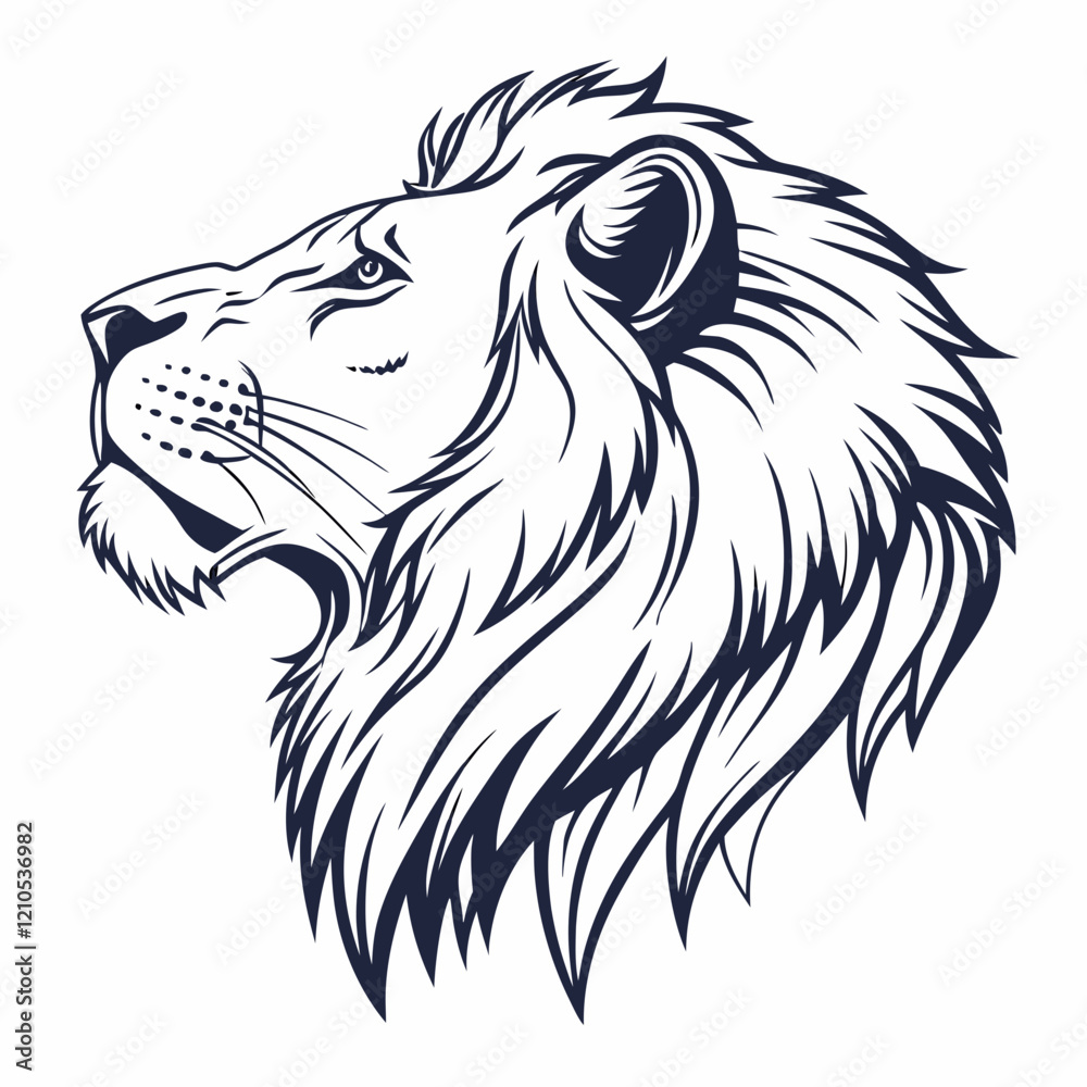Fototapeta premium lion head vector