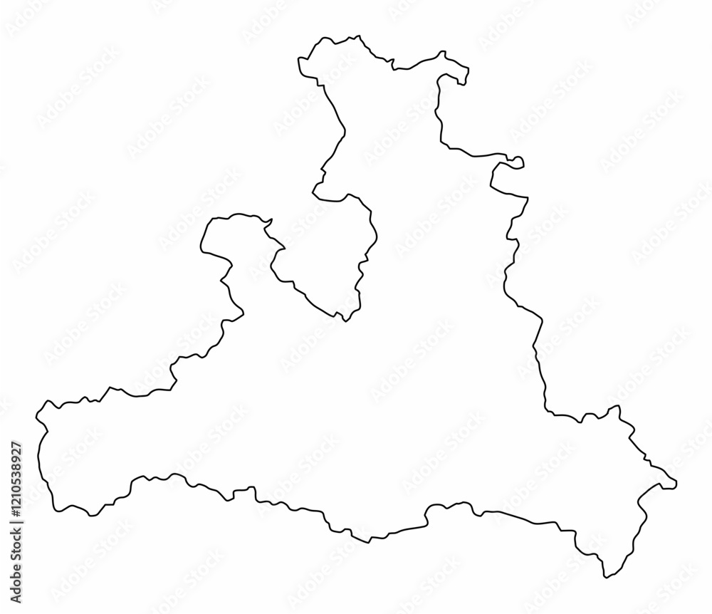 Salzburg outline map