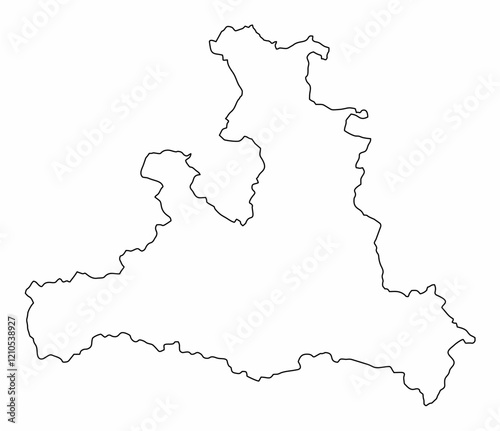 Obraz na płótnie Salzburg outline map w salonie