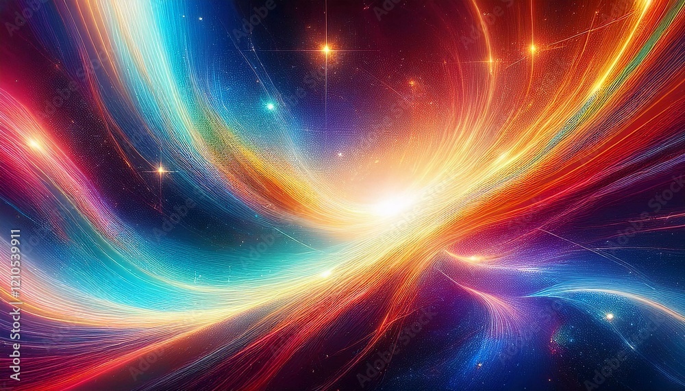 Abstract smooth colorful light background; energy and the universe concept Abstract smooth colorful light background; energy and the universe concept
