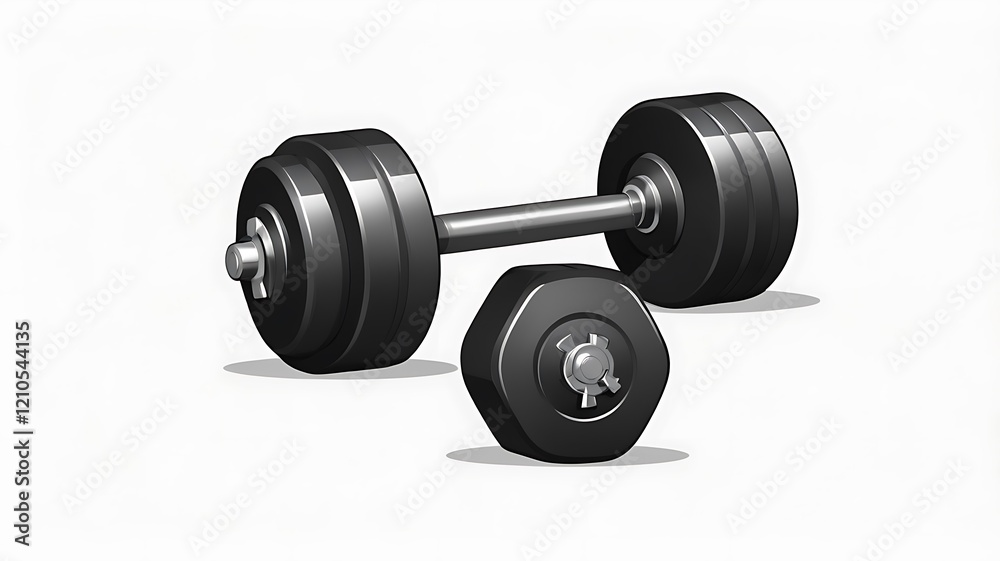 dumbbell isolated on white background dumbbell isolated on white background