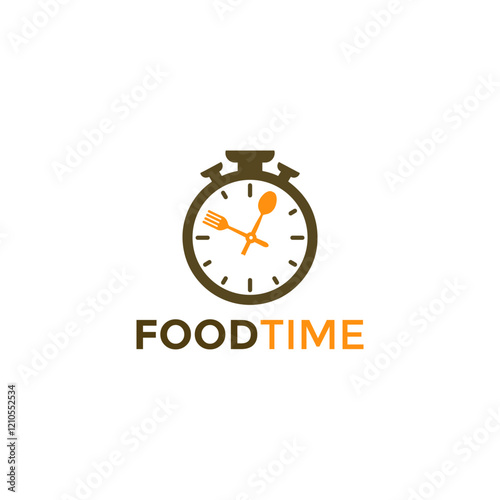 Food Time Logo Vector Simple