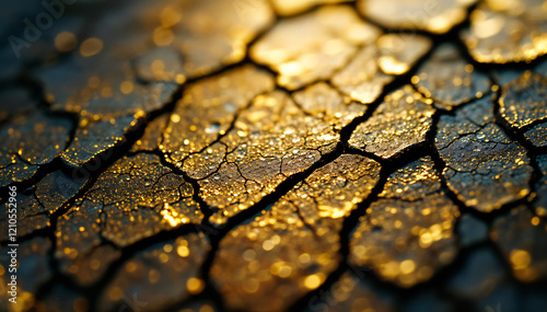 gold ground, illuminated in abstract pattern