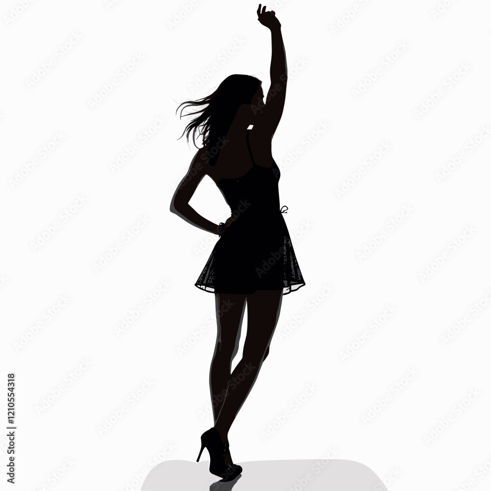 Silhouette of a woman dancing elegantly
Silhouette of a woman dancing elegantly