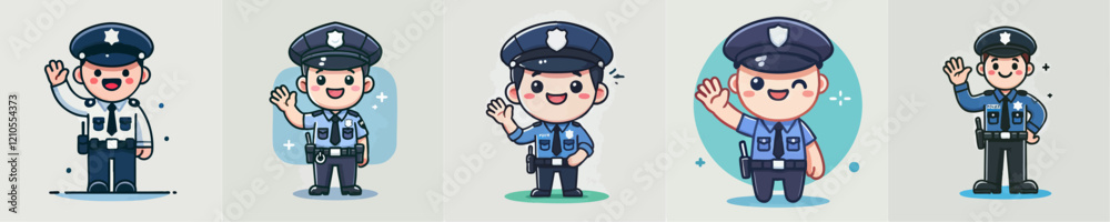 cartoon vector of a policeman cartoon vector of a policeman