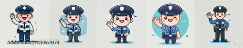 cartoon vector of a policeman