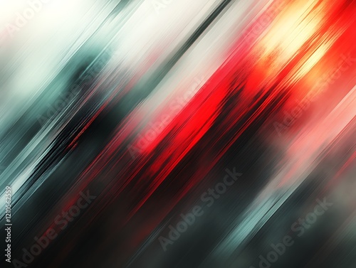 Abstract red and grey diagonal motion blur.