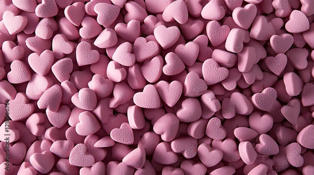A Collection Of Pink Heart Shaped Candies A Collection Of Pink Heart Shaped Candies